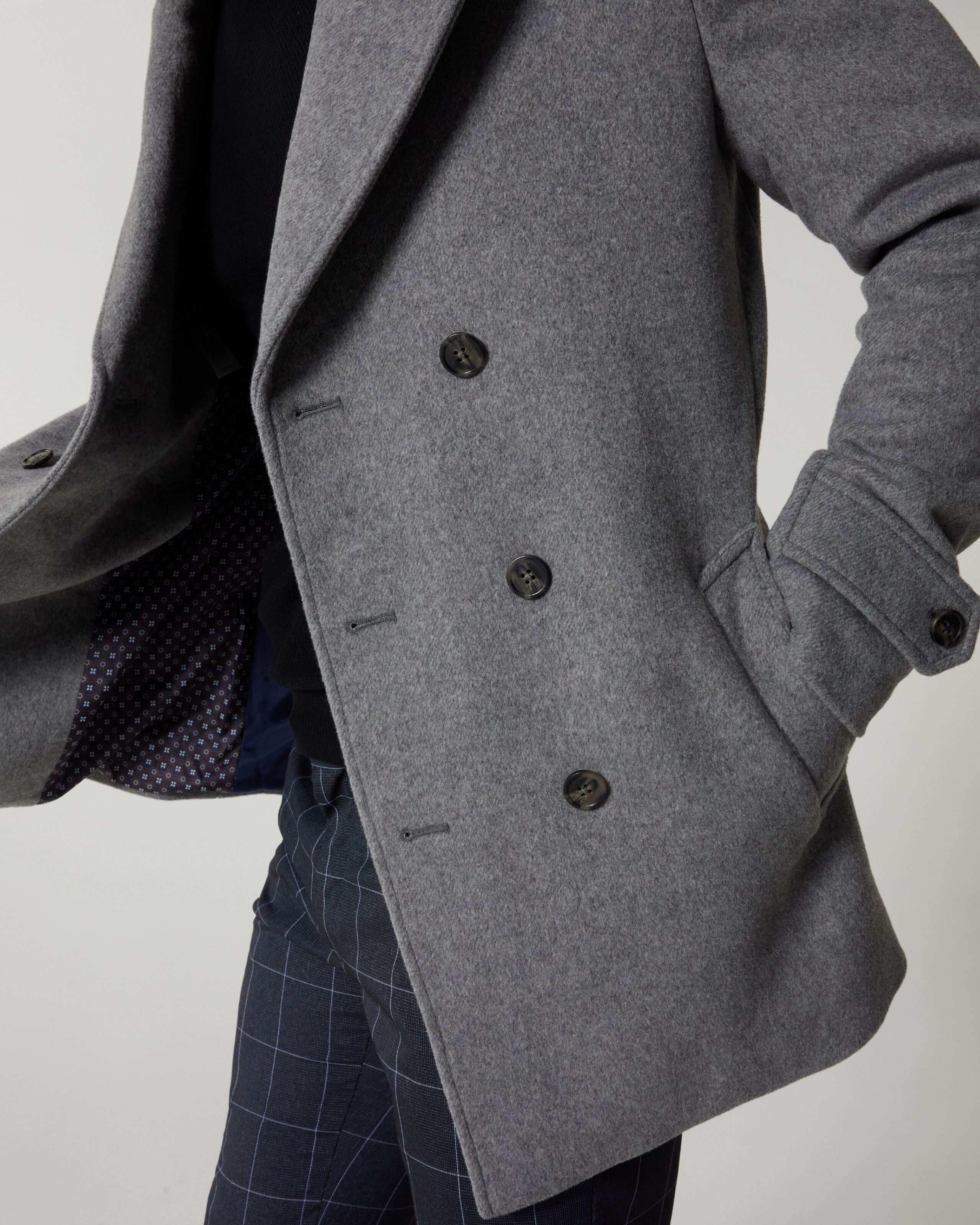 Wool Blend Peacoat